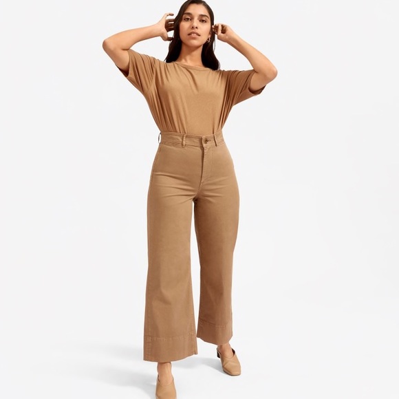 Everlane Pants - Everlane | The Lightweight Wide-Leg Crop Chino